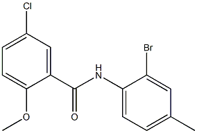 N-(2-bromo-4-methylphenyl)-5-chloro-2-methoxybenzamide Struktur