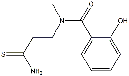 N-(2-carbamothioylethyl)-2-hydroxy-N-methylbenzamide Struktur