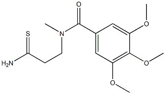 N-(2-carbamothioylethyl)-3,4,5-trimethoxy-N-methylbenzamide Struktur