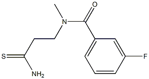 N-(2-carbamothioylethyl)-3-fluoro-N-methylbenzamide Struktur