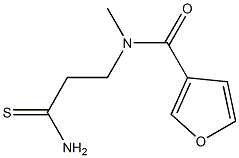 N-(2-carbamothioylethyl)-N-methylfuran-3-carboxamide Struktur