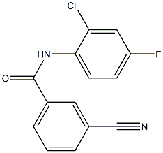 N-(2-chloro-4-fluorophenyl)-3-cyanobenzamide Struktur