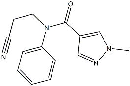 N-(2-cyanoethyl)-1-methyl-N-phenyl-1H-pyrazole-4-carboxamide Struktur