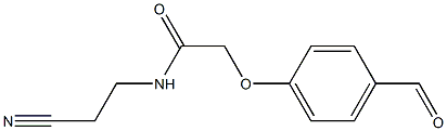 N-(2-cyanoethyl)-2-(4-formylphenoxy)acetamide Struktur