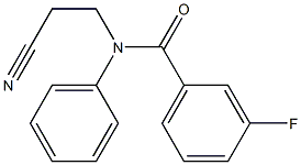 N-(2-cyanoethyl)-3-fluoro-N-phenylbenzamide Struktur