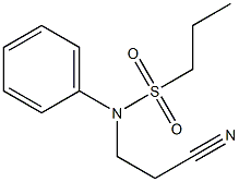 N-(2-cyanoethyl)-N-phenylpropane-1-sulfonamide Struktur