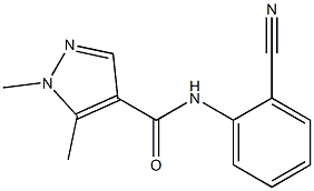 N-(2-cyanophenyl)-1,5-dimethyl-1H-pyrazole-4-carboxamide Struktur