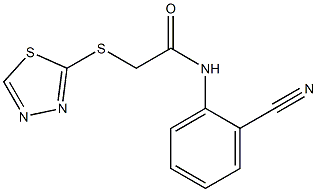 N-(2-cyanophenyl)-2-(1,3,4-thiadiazol-2-ylsulfanyl)acetamide Struktur