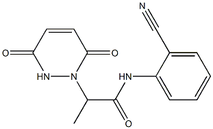 N-(2-cyanophenyl)-2-(3,6-dioxo-1,2,3,6-tetrahydropyridazin-1-yl)propanamide Struktur