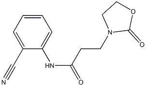 N-(2-cyanophenyl)-3-(2-oxo-1,3-oxazolidin-3-yl)propanamide Struktur