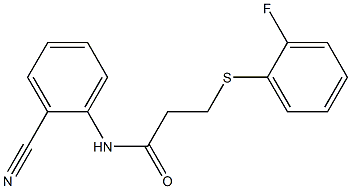 N-(2-cyanophenyl)-3-[(2-fluorophenyl)sulfanyl]propanamide Struktur