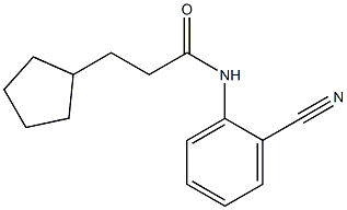 N-(2-cyanophenyl)-3-cyclopentylpropanamide Struktur