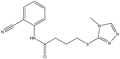 N-(2-cyanophenyl)-4-[(4-methyl-4H-1,2,4-triazol-3-yl)sulfanyl]butanamide Struktur