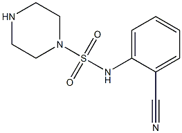 N-(2-cyanophenyl)piperazine-1-sulfonamide Struktur