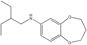 N-(2-ethylbutyl)-3,4-dihydro-2H-1,5-benzodioxepin-7-amine Struktur