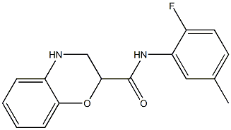 N-(2-fluoro-5-methylphenyl)-3,4-dihydro-2H-1,4-benzoxazine-2-carboxamide Struktur