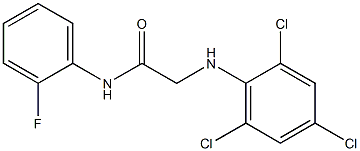 N-(2-fluorophenyl)-2-[(2,4,6-trichlorophenyl)amino]acetamide Struktur