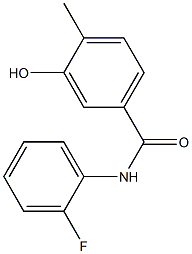 N-(2-fluorophenyl)-3-hydroxy-4-methylbenzamide Struktur