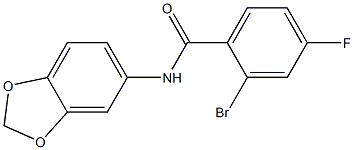 N-(2H-1,3-benzodioxol-5-yl)-2-bromo-4-fluorobenzamide Struktur