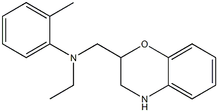 N-(3,4-dihydro-2H-1,4-benzoxazin-2-ylmethyl)-N-ethyl-2-methylaniline Struktur