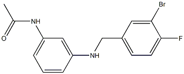 N-(3-{[(3-bromo-4-fluorophenyl)methyl]amino}phenyl)acetamide Struktur