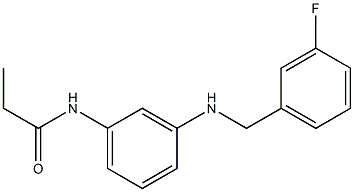 N-(3-{[(3-fluorophenyl)methyl]amino}phenyl)propanamide Struktur