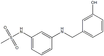 N-(3-{[(3-hydroxyphenyl)methyl]amino}phenyl)methanesulfonamide Struktur