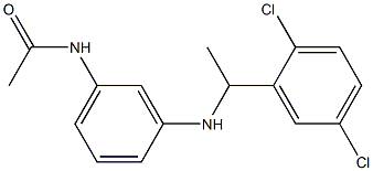 N-(3-{[1-(2,5-dichlorophenyl)ethyl]amino}phenyl)acetamide Struktur