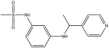 N-(3-{[1-(pyridin-4-yl)ethyl]amino}phenyl)methanesulfonamide Struktur