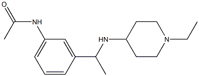 N-(3-{1-[(1-ethylpiperidin-4-yl)amino]ethyl}phenyl)acetamide Struktur