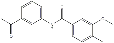 N-(3-acetylphenyl)-3-methoxy-4-methylbenzamide Struktur