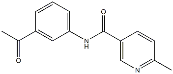 N-(3-acetylphenyl)-6-methylnicotinamide Struktur