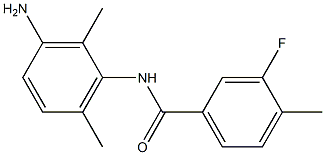 N-(3-amino-2,6-dimethylphenyl)-3-fluoro-4-methylbenzamide Struktur