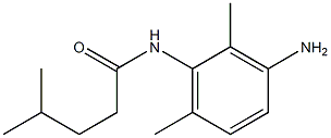 N-(3-amino-2,6-dimethylphenyl)-4-methylpentanamide Struktur