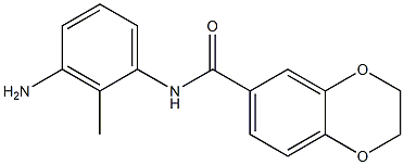 N-(3-amino-2-methylphenyl)-2,3-dihydro-1,4-benzodioxine-6-carboxamide Struktur