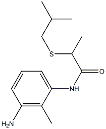 N-(3-amino-2-methylphenyl)-2-[(2-methylpropyl)sulfanyl]propanamide Struktur