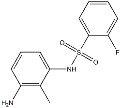 N-(3-amino-2-methylphenyl)-2-fluorobenzenesulfonamide Struktur