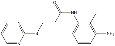 N-(3-amino-2-methylphenyl)-3-(pyrimidin-2-ylsulfanyl)propanamide Struktur