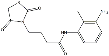 N-(3-amino-2-methylphenyl)-4-(2,4-dioxo-1,3-thiazolidin-3-yl)butanamide Struktur