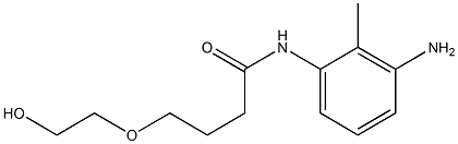 N-(3-amino-2-methylphenyl)-4-(2-hydroxyethoxy)butanamide Struktur