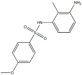 N-(3-amino-2-methylphenyl)-4-methoxybenzene-1-sulfonamide Struktur