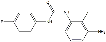 N-(3-amino-2-methylphenyl)-N'-(4-fluorophenyl)urea Struktur