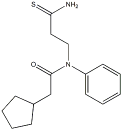 N-(3-amino-3-thioxopropyl)-2-cyclopentyl-N-phenylacetamide Struktur