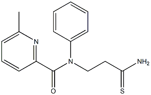 N-(3-amino-3-thioxopropyl)-6-methyl-N-phenylpyridine-2-carboxamide Struktur