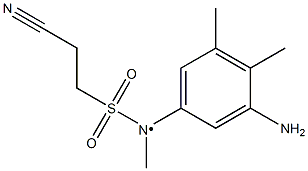 N-(3-amino-4,5-dimethylphenyl)-2-cyano-N-methylethane-1-sulfonamido Struktur