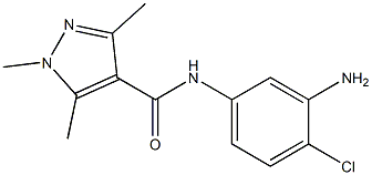 N-(3-amino-4-chlorophenyl)-1,3,5-trimethyl-1H-pyrazole-4-carboxamide Struktur