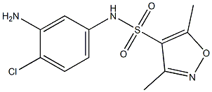 N-(3-amino-4-chlorophenyl)-3,5-dimethyl-1,2-oxazole-4-sulfonamide Struktur