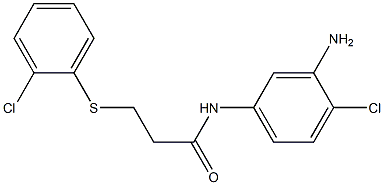 N-(3-amino-4-chlorophenyl)-3-[(2-chlorophenyl)sulfanyl]propanamide Struktur