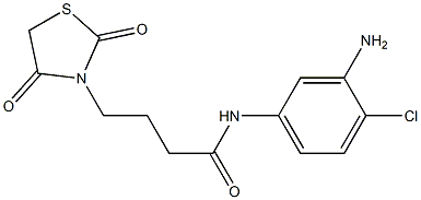 N-(3-amino-4-chlorophenyl)-4-(2,4-dioxo-1,3-thiazolidin-3-yl)butanamide Struktur