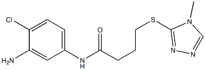 N-(3-amino-4-chlorophenyl)-4-[(4-methyl-4H-1,2,4-triazol-3-yl)sulfanyl]butanamide Struktur